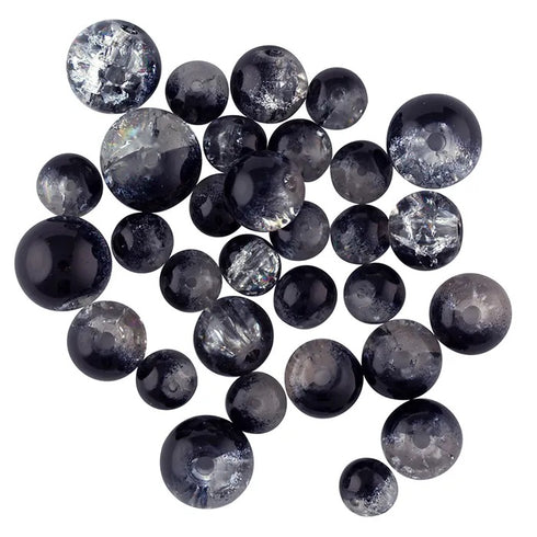Crackle Glass Beads (available in 3 colours)